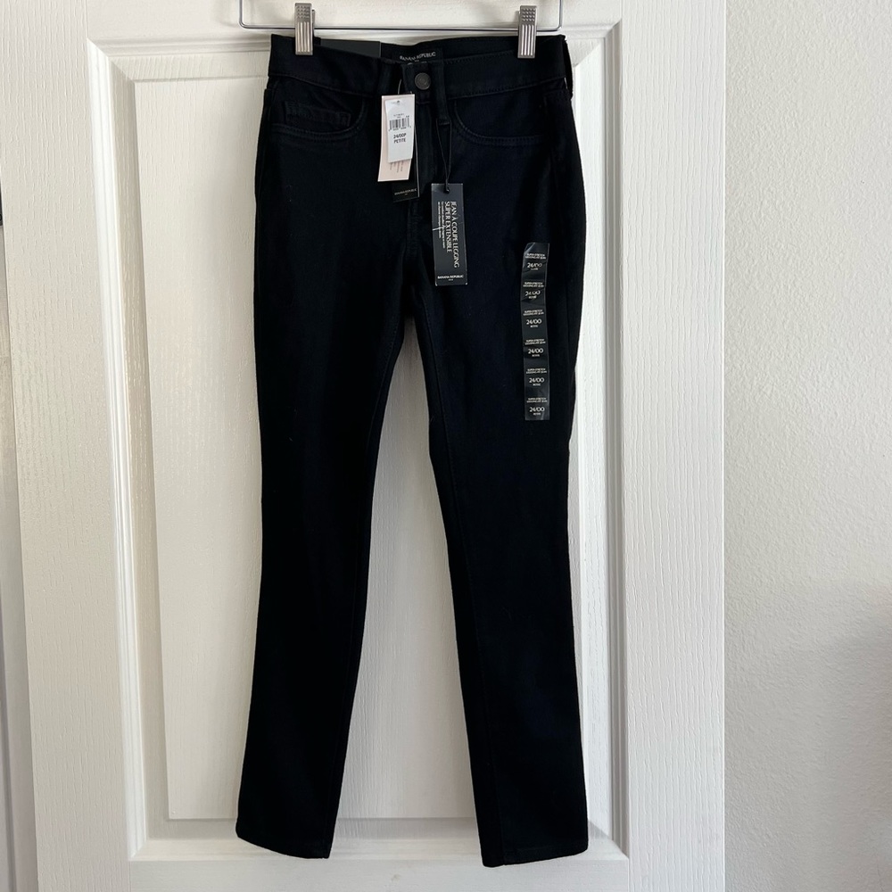 Banana Republic Super Stretch Legging Jean Black 00P 24 NWT